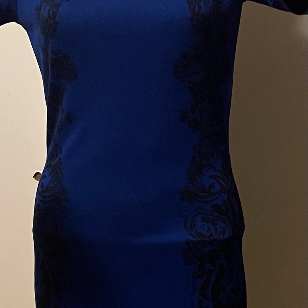 Chic Royal Blue Long Sleeve Dress - Picture 5 of 5